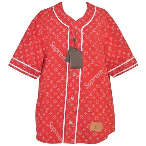 supreme baseball jersey louis vuitton ebay red 25000|louis vuitton supreme tee price.